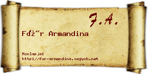 Für Armandina névjegykártya